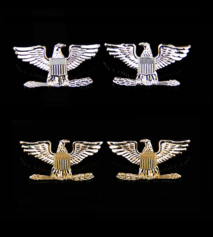 USA Metal badges Pure copper Colonel Collar isignina Colonel's shoulder straps Cap badge golden silveryin the Outdoor/Mountaineer/Camping/Travel Goods , Army fans clothing/Army fans supplies , Army fans accessories , Medal/Armband/Epaulette/Medals category - from Buy2taobao.com to provide professional Taobao agent buy service