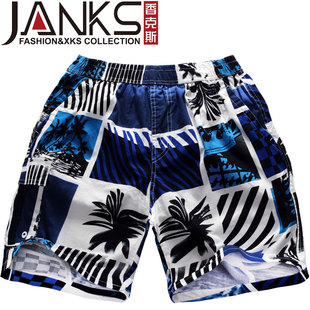  JANKS潮夏天韩版纯棉五分裤沙滩裤男士 加大码速干运动短裤中裤