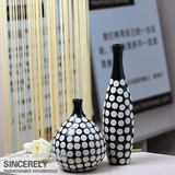 贝汉美陶瓷 现代时尚家居 装饰品 工艺品 摆件花插花器 花瓶 圆满