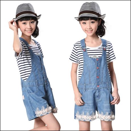 12岁女孩夏装11牛仔套装10儿童装13女童14夏