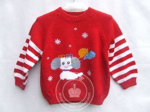 Q006#手工编织女宝宝纯羊毛线衣<em>毛衣</em>婴<em>幼儿</em>线