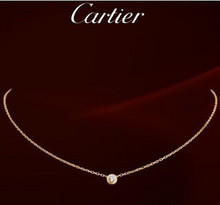 Cartier collar de diamantes en oro rosa de estilo cartier mujer joyas joyería coreana de la cadena collar de clavícula