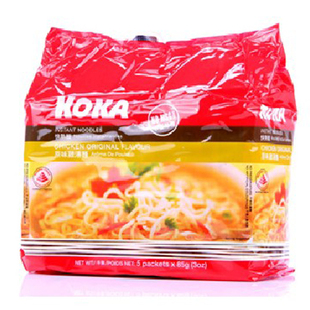  【天猫超市】新加坡进口KOKA/可口 鸡汤面 健康方便面 85g*5包