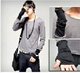 09冬装 DIOR HOMME 韩国灰色大圆领修身连手套短装个性长袖T恤 09冬装 DIOR HOMME 韩国灰色大圆领修身连手套短装个性长袖T恤