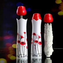 创意家居义乌百货生活用品批发 新奇特 送同学女生友玫瑰雨伞-红