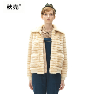 QiuMai 秋売 <em>秋壳</em>复古中长款毛呢大衣<em>双排扣</em>呢