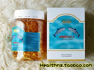  全球购新西兰HK康王深海鱼油胶囊365粒 调节三高中老年保健品正品