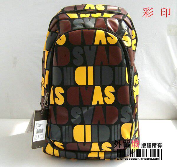 2010新款 阿迪达斯双肩<span class=H>背包</span>男款 ADIDAS文字彩印时尚中学生书包