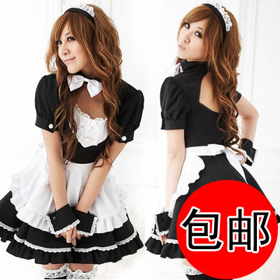 日系可爱黑白女仆装 cosplay 餐厅制服 动漫女仆装（包邮）加大码