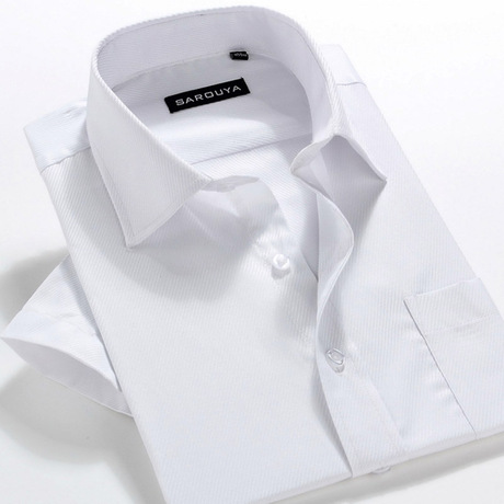 2014夏季 免烫优雅斜纹白男士短袖衬衫男衬衣