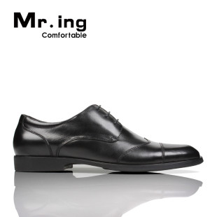 Mr.ing 意大利风格经典马克扎线三截头牛皮商务休闲皮鞋[HW921]