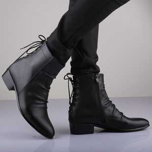  时尚潮流保暖短靴牛仔靴军靴男靴子时尚靴韩版男士棉靴皮靴马丁靴