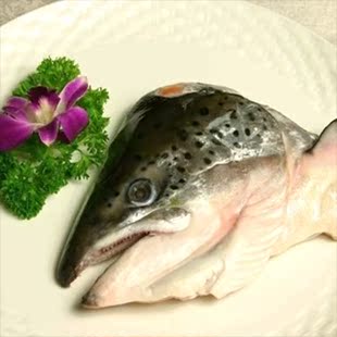  宅鲜配 进口三文鱼新鲜鱼头 海鲜美味 500g/只