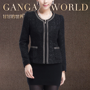  秋冬新款甘甘正品韩版春秋OL女士短款小西装外套女西服短外套