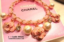 Europeos y americanos de época de diamantes corte de cinta camelia joyas Chanel pulsera marca femenina