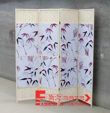 2011新款布艺屏风草编屏风田园风格布艺花开富贵屏风隔断办公屏风