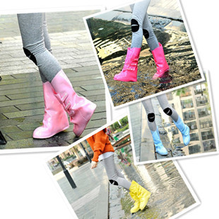  包邮保暖防滑雨鞋套正品出口韩国雨具中筒防水鞋可爱百搭雨靴