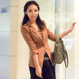 2012春装新款韩版修身OL通勤小辣椒一粒扣moda小西装外套vivi女装