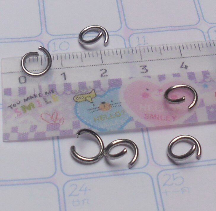 手工材料DIY 单圈 小铁圈 小铁环 8*1.2开口圈