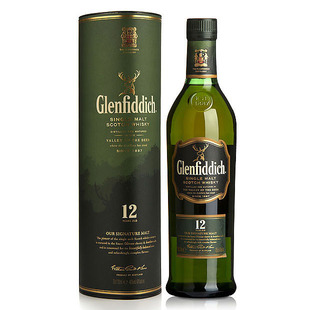  英国【Glenfiddich】格兰菲迪12年纯麦威士忌700ml 40度 正品行货