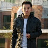 JackJones/杰克琼斯专柜正品 男式黑色涂层面料外套21012