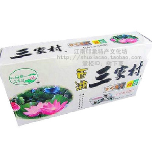  正宗三家村牌 桂花莲子速溶藕粉 盒装 西湖藕粉480克 授权经销