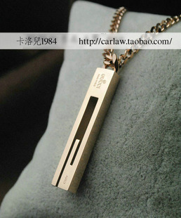  卡洛儿饰品 中性风大气欧美范GU*古其钛钢项链 情侣百搭长链 现货