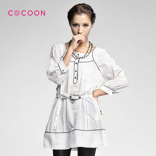 <span class=H>COCOON</span>可可尼2012新品波点荷叶边连衣裙女款301202007原价799
