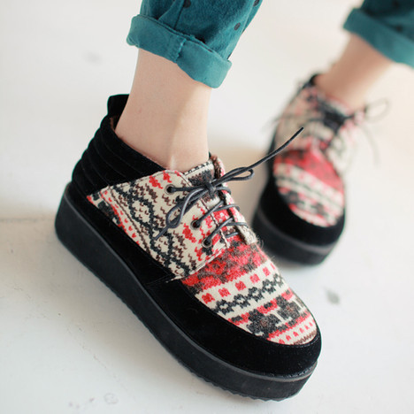 民族风厚底鞋松糕鞋...