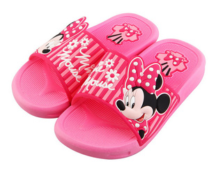  正品迪士尼Disney米妮PVC夏季居家儿童凉拖鞋12310