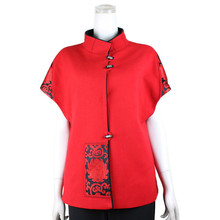 新款时尚特大码<span class=H>加肥</span>春<span class=H>秋装</span>女装外套中老年胖妈妈短袖马甲