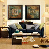 韩国贴箔 欧式美式客厅装饰画有框壁画挂画框画.双喜临门*经典版