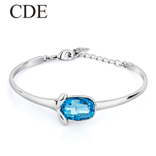  CDE正品 采用施华洛世奇元素水晶手链手镯 简约时尚手镯 女生礼物