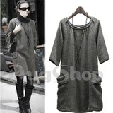 2011年冬装新款 收腰 修身 <em>毛呢背心裙</em>/连衣裙