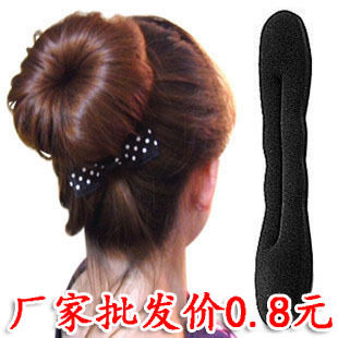 7081 新款海绵丸子花苞头 盘发器 盘发棒带 批发价 满就包邮 饰品