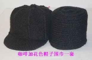纯手工<em>编织</em> <em>老人</em>围巾帽子中<em>老年人男士</em>帽子围