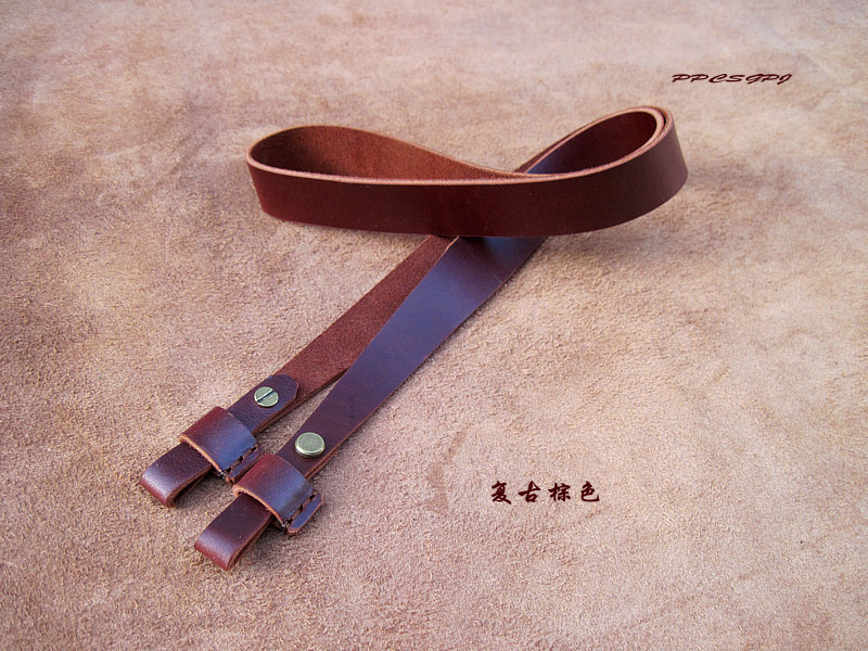 包郵手工頭層牛皮單反複古相機帶\真皮相機背帶複古棕色\LOGO定制在類目 3C數碼配件, 單反/單電相機配件, 機身附件, 相機揹帶中 - 來自Buy2taobao.com提供專業的淘寶代購服務