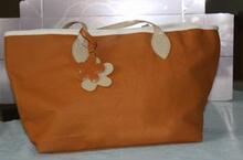 专柜赠品 AUPRES/欧珀莱 2010年秋季 双色手拎包 特价,超值。