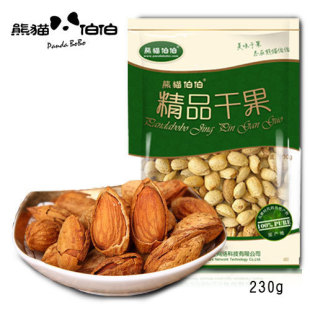  熊猫伯伯 特价坚果零食 奶香巴旦木 薄壳巴达木扁桃仁230g*1包