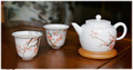 【茂源盛】台湾三希陶瓷 功夫茶具 套装 礼品 梅花（杯子 茶壶）