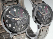 Relojes de acero pareja, no convencionales de moda el amor por la vida