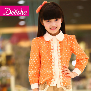  秋季新品笛莎女儿童装甜美气质公主长袖衬衫1215211