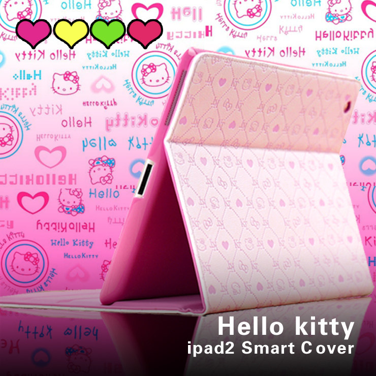 风靡日韩 可爱卡通猫 ipad2 休眠保护套 皮套 SmartCover 送6配件
