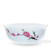 景德镇瓷器无铅6英寸水点桃花中式骨瓷面碗粥碗