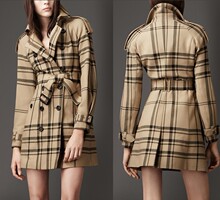 【香港代购】BURBERRY WOOL SCULPTURAL COAT 宽松衣袖TRENCH风衣