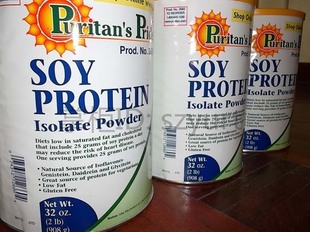  大豆蛋白粉908克 美国进口蛋白质粉Puritan's Pride原装正品2660