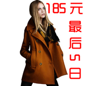 In the long section of the woolen coat 2012 new Europe and the United States British style retro double-breasted wool coat