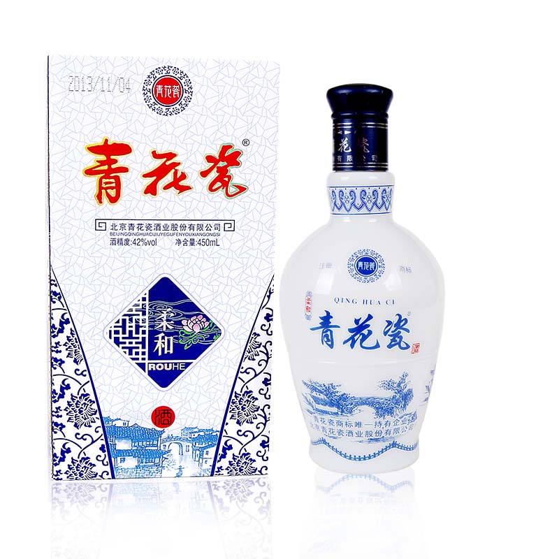 青花瓷柔和浓香型白酒42度450ml 特价正品包邮青花瓷酒水 名酒