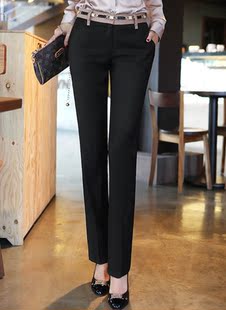  新品秋装韩版职业装微喇型西装裤大码女裤修身西裤正装休闲裤