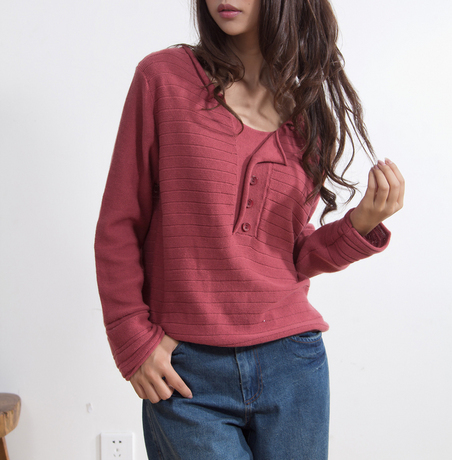 斯琴风长袖女款针织衫...